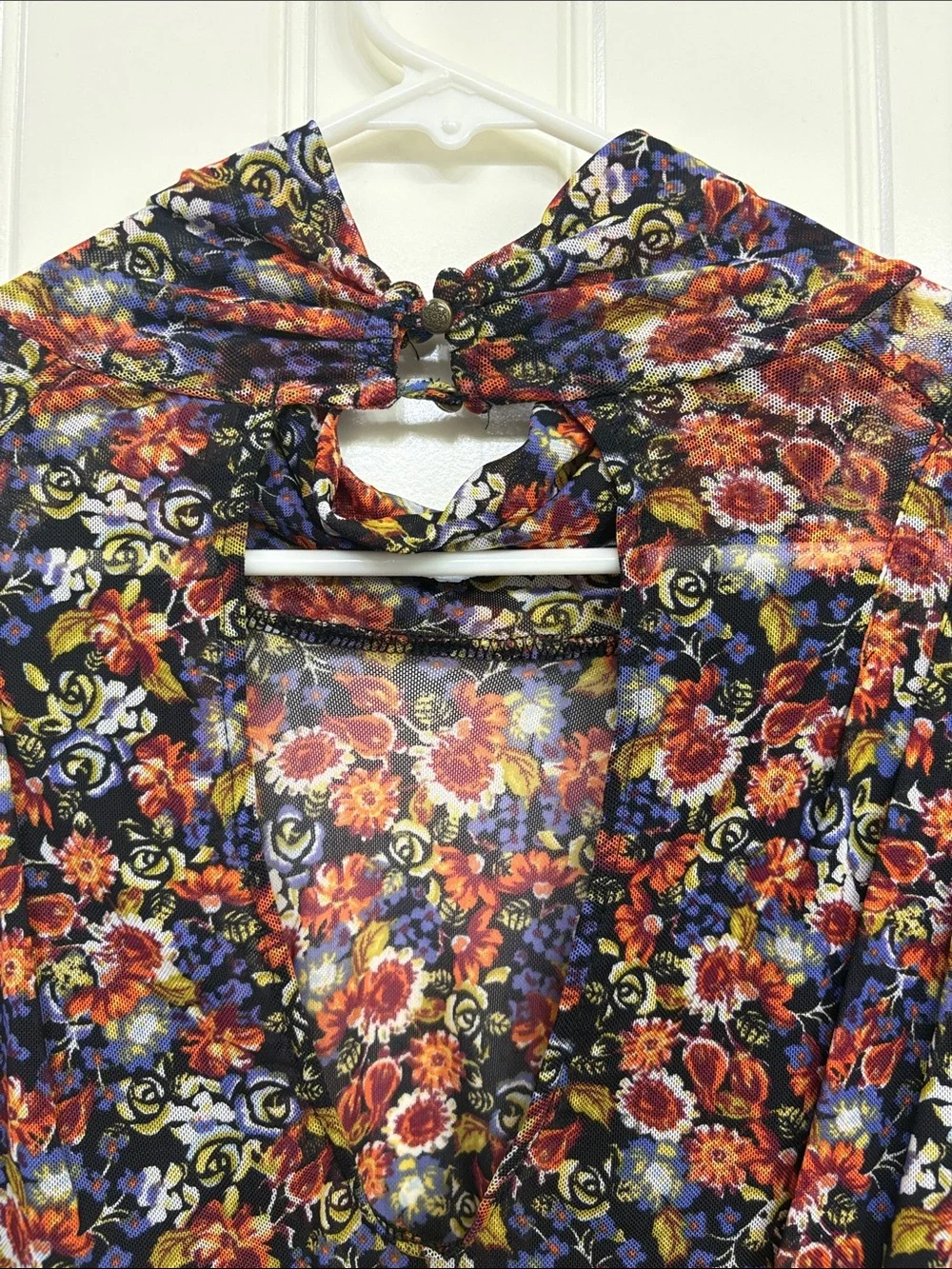 Free People‎ all dolled up floral cropped blouse Size Medium